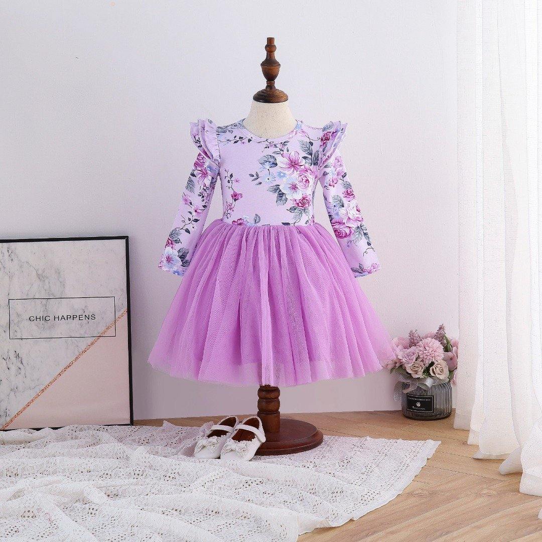 Vintage Tutu baby girl Floral dress