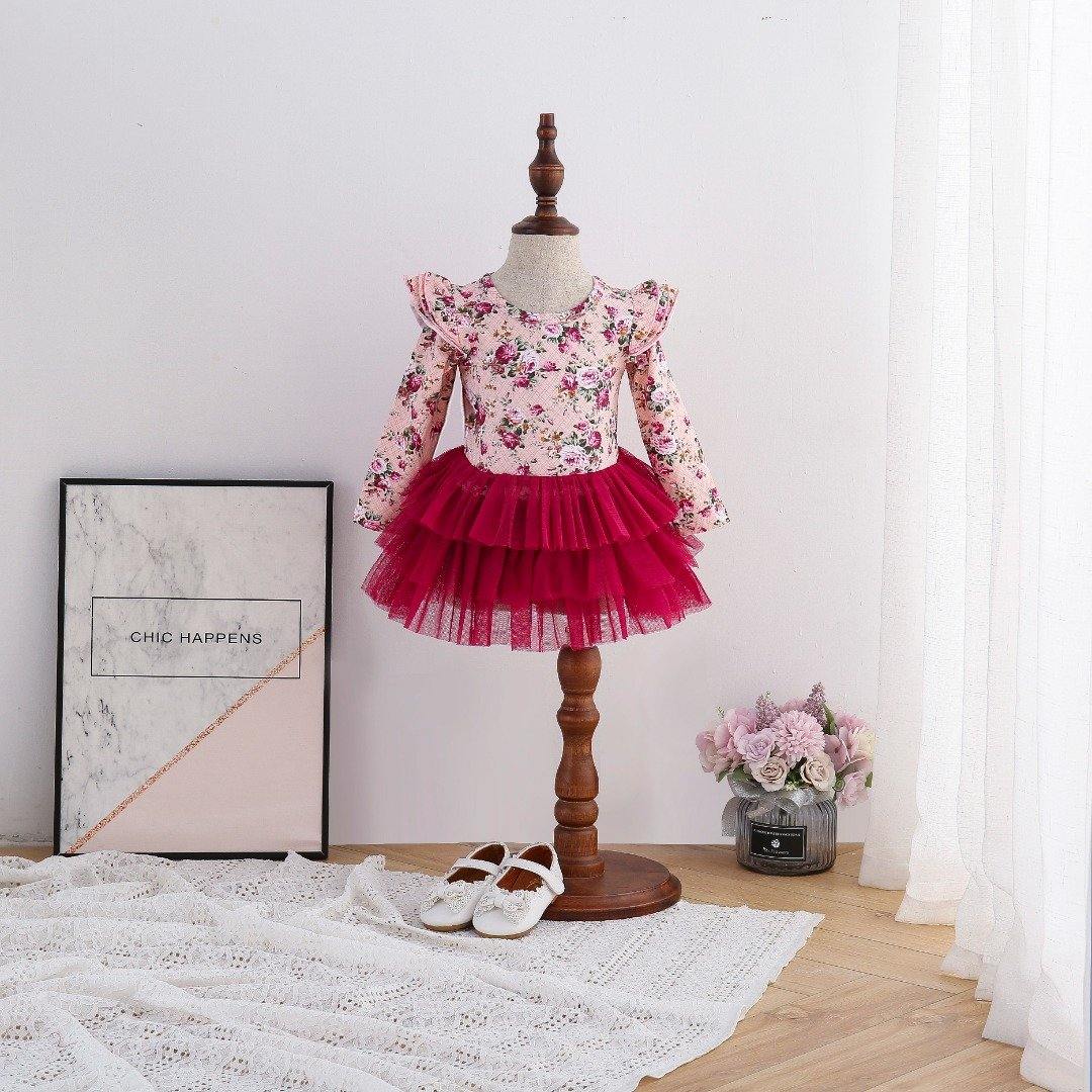 Red Rose Tutu Romper - LeeyaRose