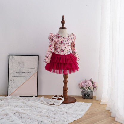 Red Rose Tutu Romper - LeeyaRose