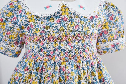 Chloe - Floral Smocked Dress - LeeyaRose